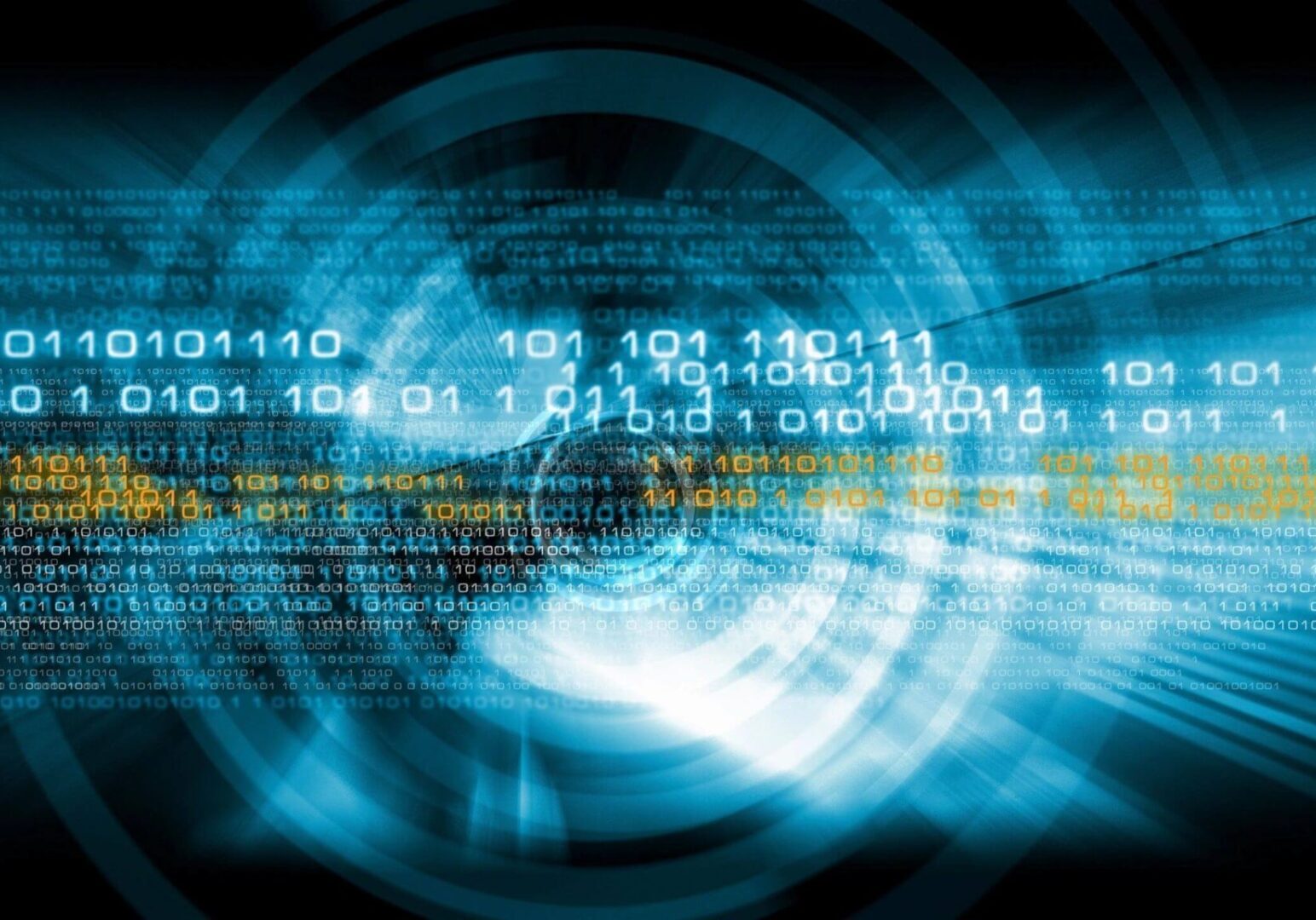 A blurry image of the internet with numbers and binary codes.